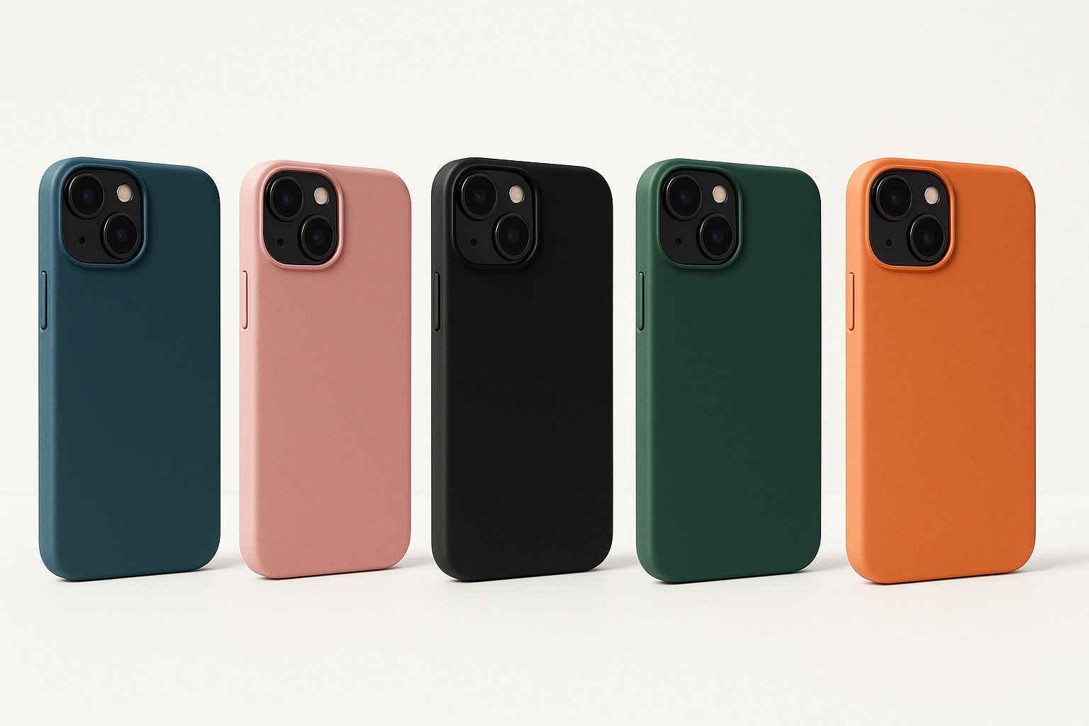 Provide 5 colors of Iphone cases in different variation.