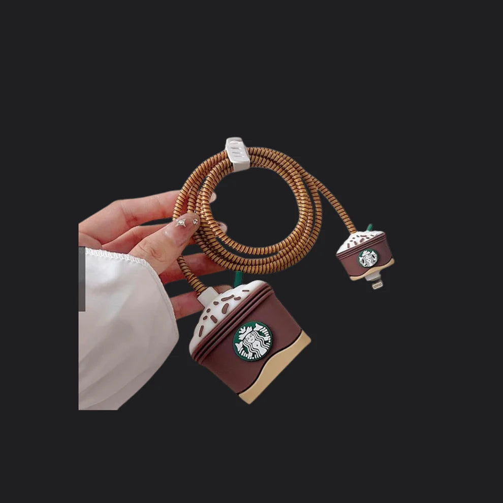 Starbuck Brown I Phone Charger Protecter