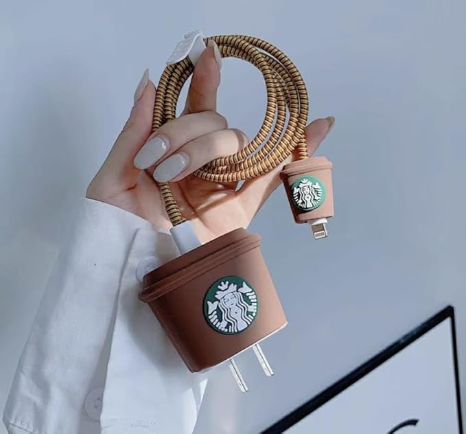 Starbuck New Brown I Phone Charger Protecter