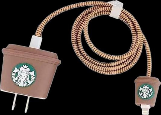 Starbuck New Brown I Phone Charger Protecter