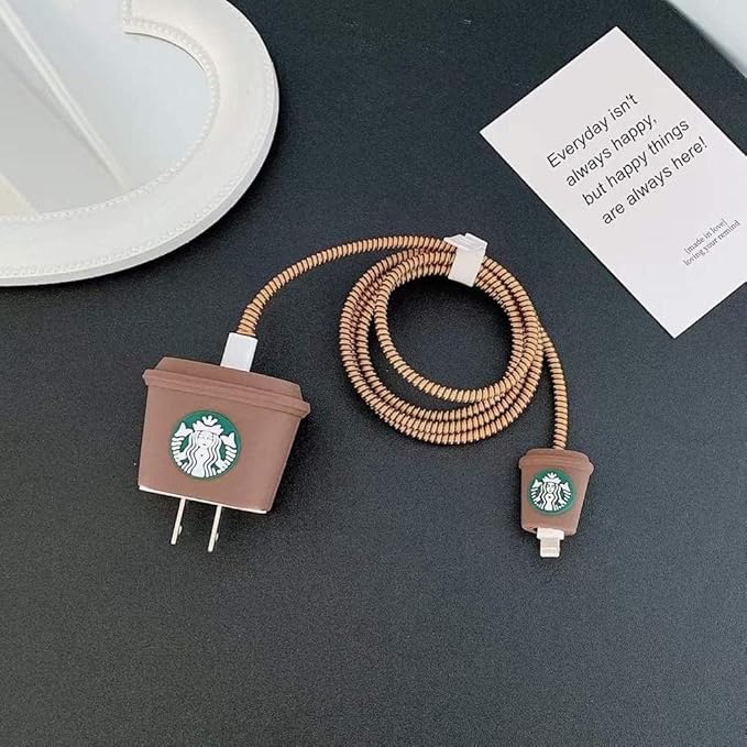 Starbuck New Brown I Phone Charger Protecter