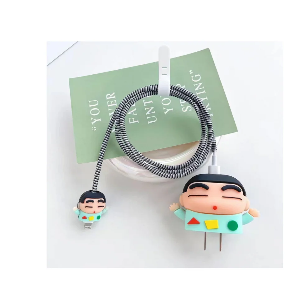 Shinchan Silicone I Phone Charger Protecter