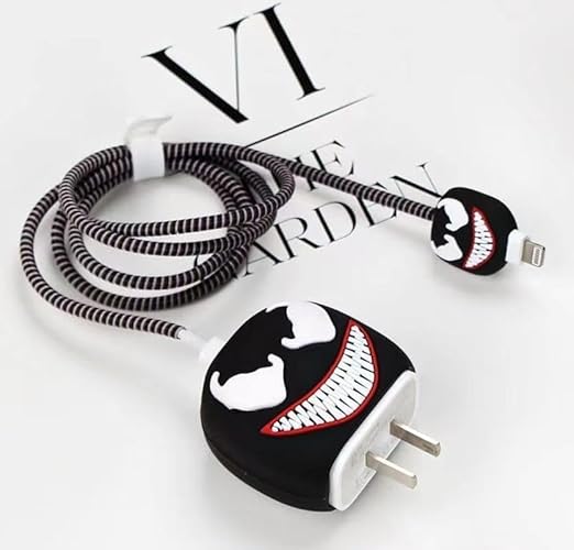 Venom Black Silicon I Phone Charger Protecter