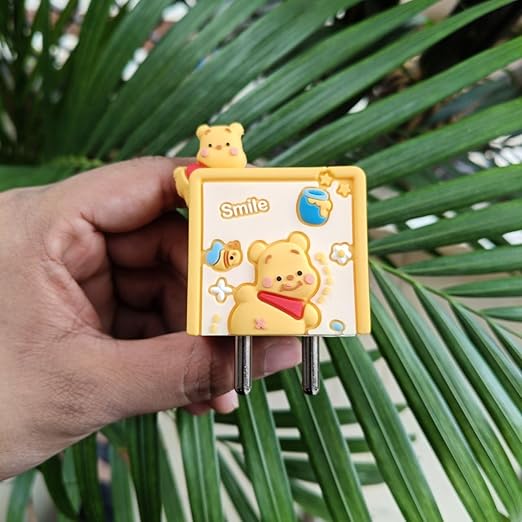 Winnie The Pooh Silicone I Phone Charger Protecter